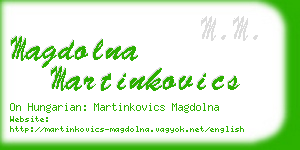 magdolna martinkovics business card